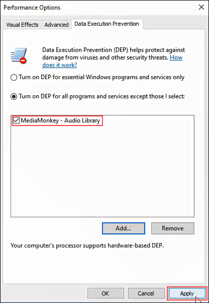 Configure or Turn Off DEP (Data Execution Prevention) in Windows image 10