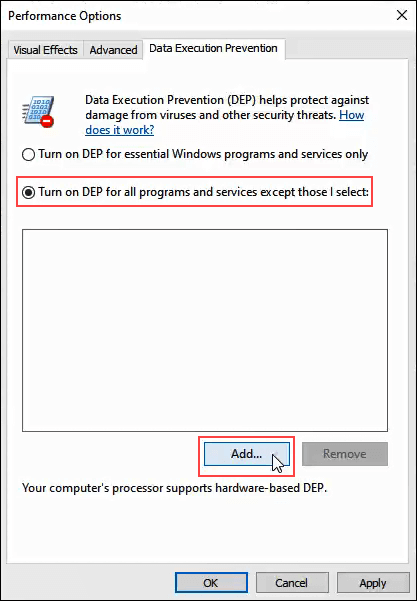 Configure or Turn Off DEP (Data Execution Prevention) in Windows image 8