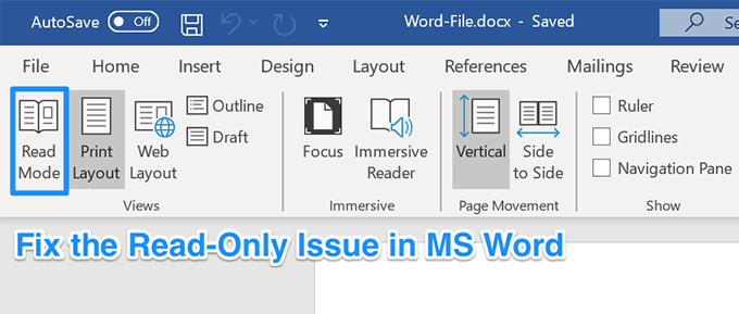 How To Fix When Word Opens In Read Only Mode image 1