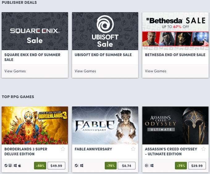 8 Alternatives to Steam For Buying PC Games Online image 3