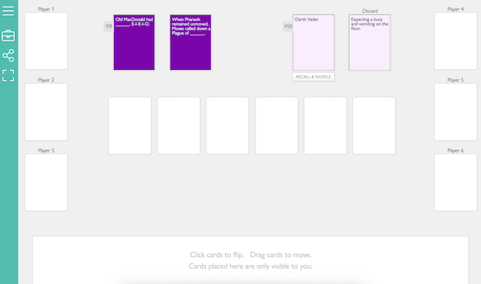 Screenshot of Playingcards.io website